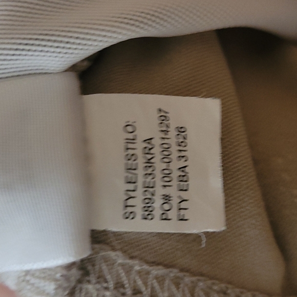 Kim Rogers capris khaki tan beige stretch pull on flat front straight leg 6 - Picture 7 of 7